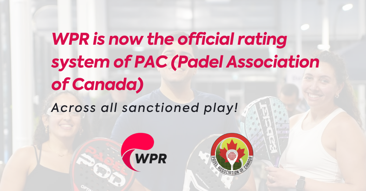 World Padel Rating (WPR) Announces Five-Year Partnership with Padel Association of Canada (PAC)