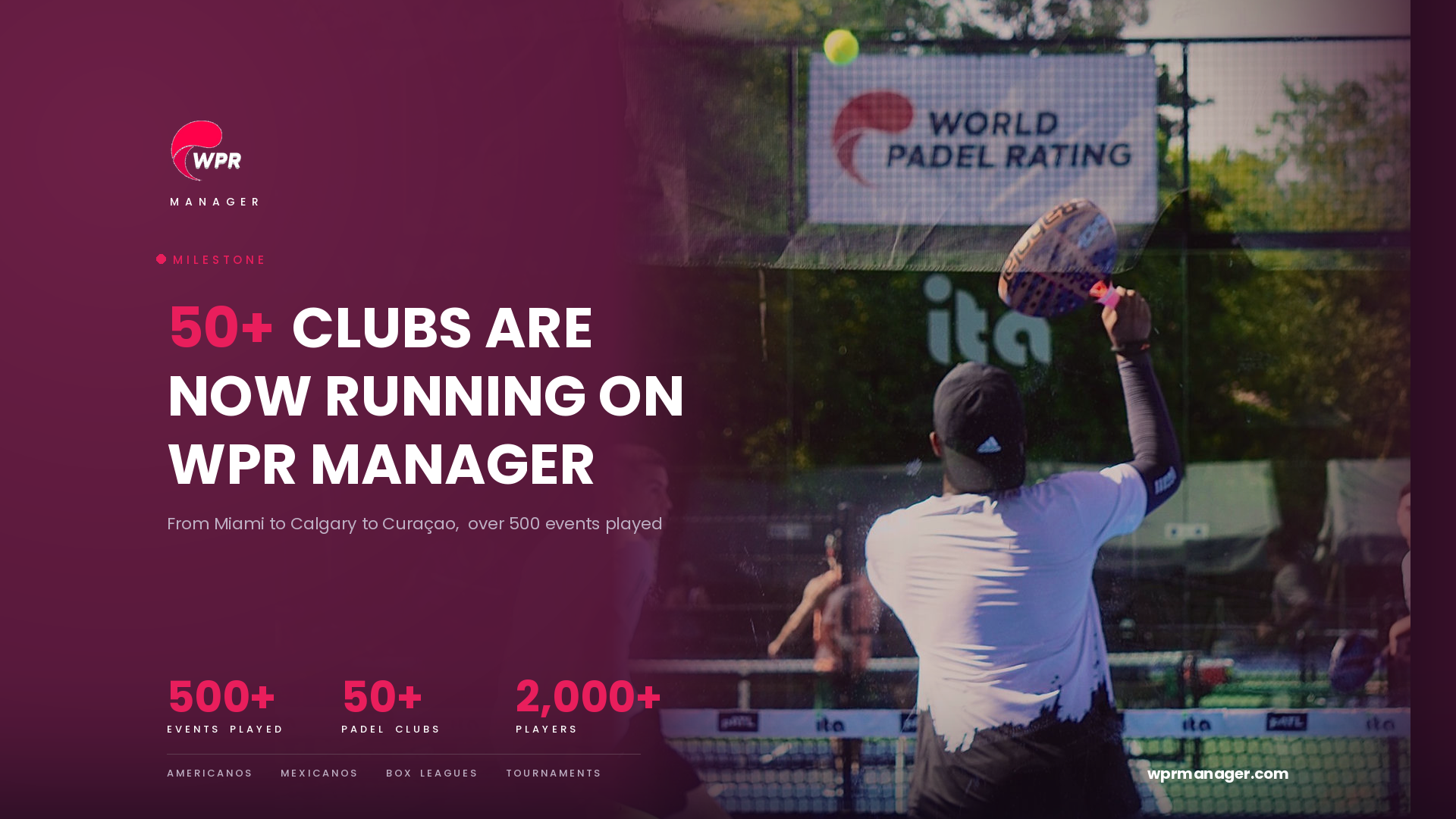 50+ clubs are now running on WPR Manager